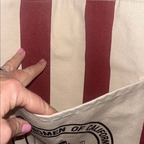 Leeds large political Striped Tote Bag with Logo, OS like new - Picture 3 of 10